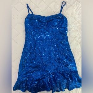Sparkly Blue Mini Dress